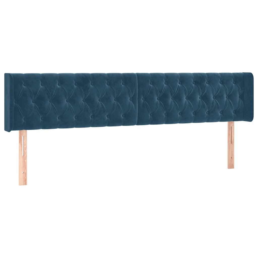 Vidaxl hoofdborden 2 st 90x7x78 88 cm fluweel donkerblauw