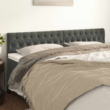 Vidaxl hoofdborden 2 st 100x7x78 88 cm fluweel donkergrijs