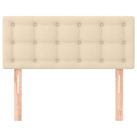 Vidaxl hoofdbord 100x5x78 88 cm stof crèmekleurig