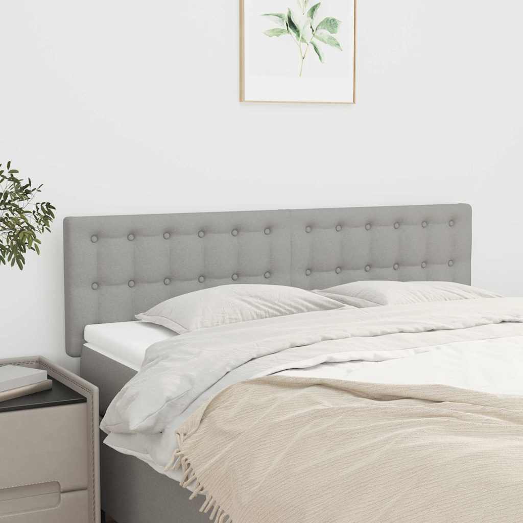 Vidaxl hoofdborden 2 st 72x5x78 88 cm stof lichtgrijs