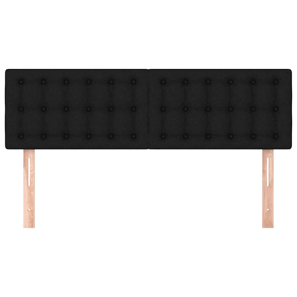 Vidaxl hoofdborden 2 st 72x5x78 88 cm stof zwart