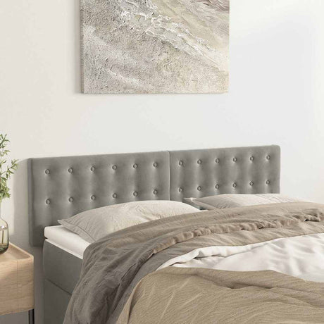 Vidaxl hoofdborden 2 st 72x5x78 88 cm fluweel lichtgrijs