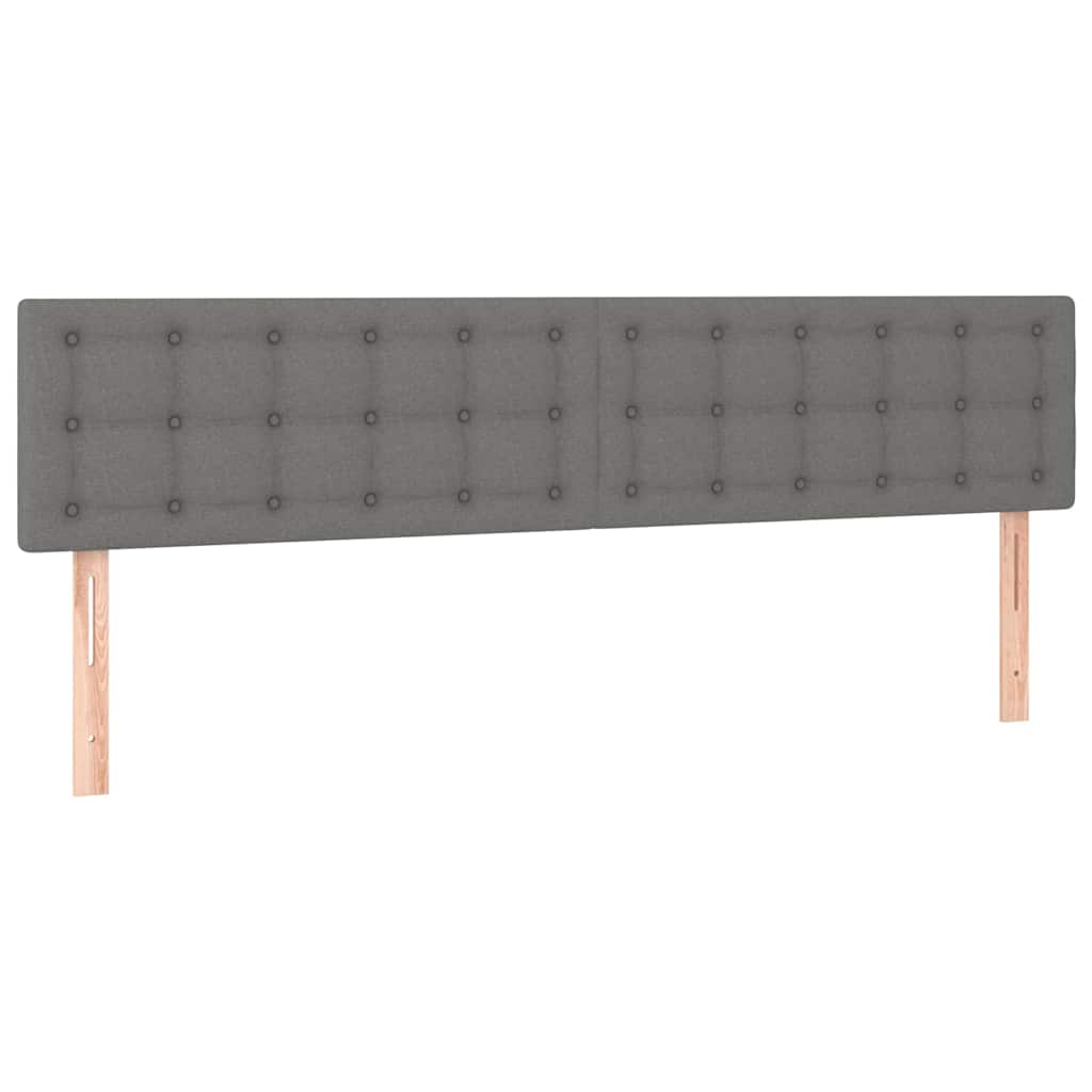 Vidaxl hoofdborden 2 st 80x5x78 88 cm stof donkergrijs
