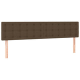 Vidaxl hoofdborden 2 st 80x5x78 88 cm stof donkerbruin
