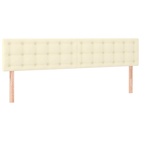 Vidaxl hoofdborden 2 st 80x5x78 88 cm kunstleer crèmekleurig