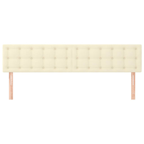 Vidaxl hoofdborden 2 st 80x5x78 88 cm kunstleer crèmekleurig