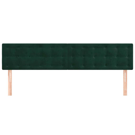 Vidaxl hoofdborden 2 st 80x5x78 88 cm fluweel donkergroen