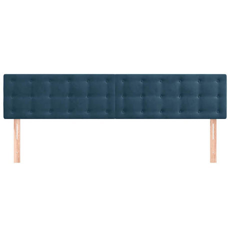 Vidaxl hoofdborden 2 st 80x5x78 88 cm fluweel donkerblauw