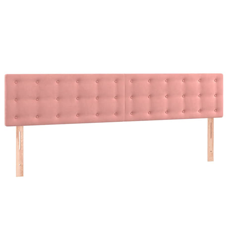 Vidaxl hoofdborden 2 st 80x5x78 88 cm fluweel roze
