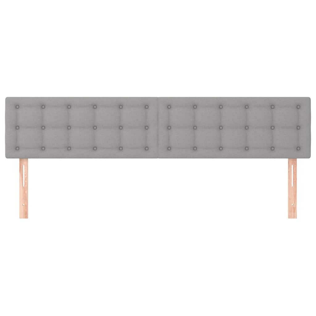 Vidaxl hoofdborden 2 st 100 x 5 x 78 88 cm stof lichtgrijs