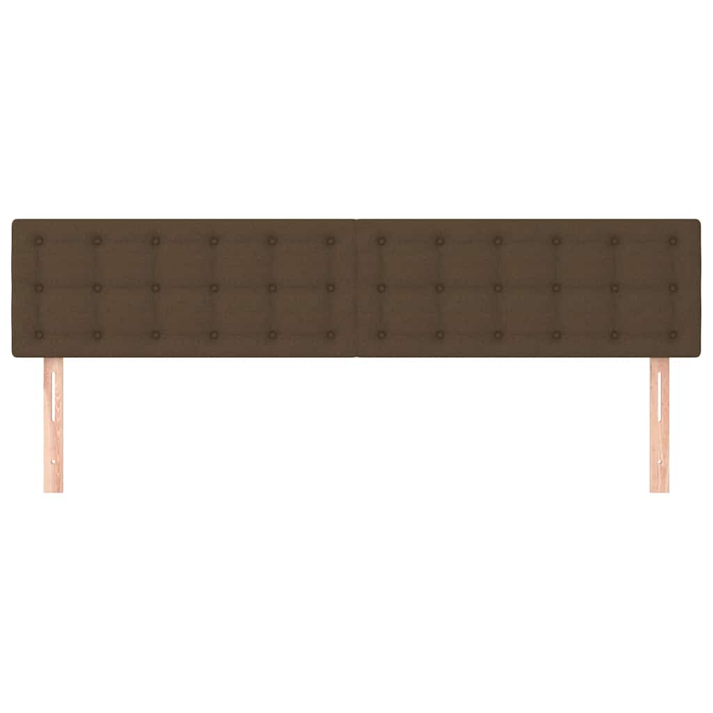 Vidaxl hoofdborden 2 st 100x5x78 88 cm stof donkerbruin