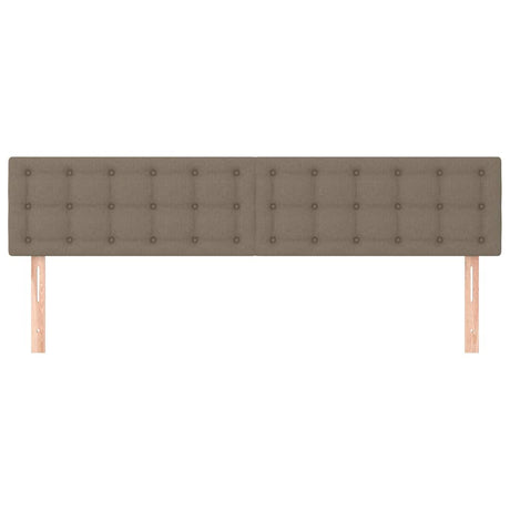 Vidaxl hoofdborden 2 st 100x5x78 88 cm stof taupe