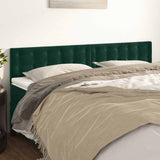 Vidaxl hoofdborden 2 st 100x5x78 88 cm fluweel donkergroen