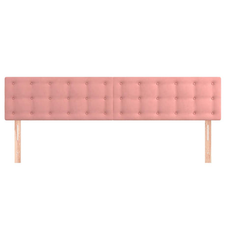 Vidaxl hoofdborden 2 st 100x5x78 88 cm fluweel roze