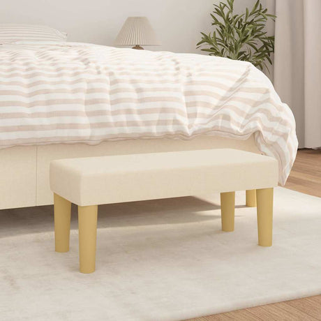 Vidaxl bankje 70x30x30 cm stof crèmekleurig