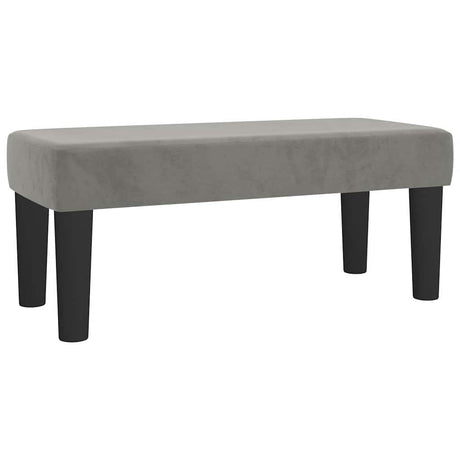 Vidaxl bankje 70x30x30 cm fluweel lichtgrijs