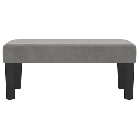 Vidaxl bankje 70x30x30 cm fluweel lichtgrijs