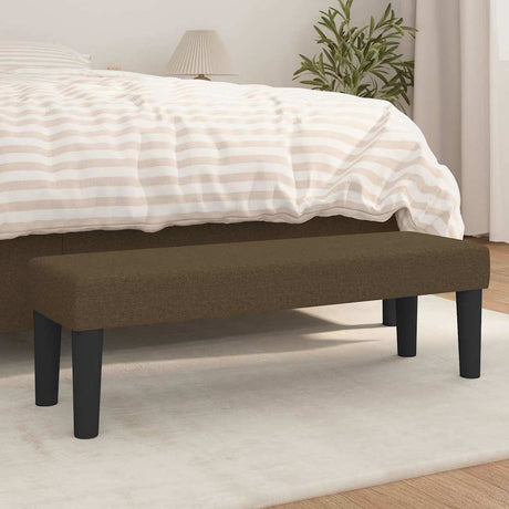 Vidaxl bankje 100x30x30 cm stof donkerbruin