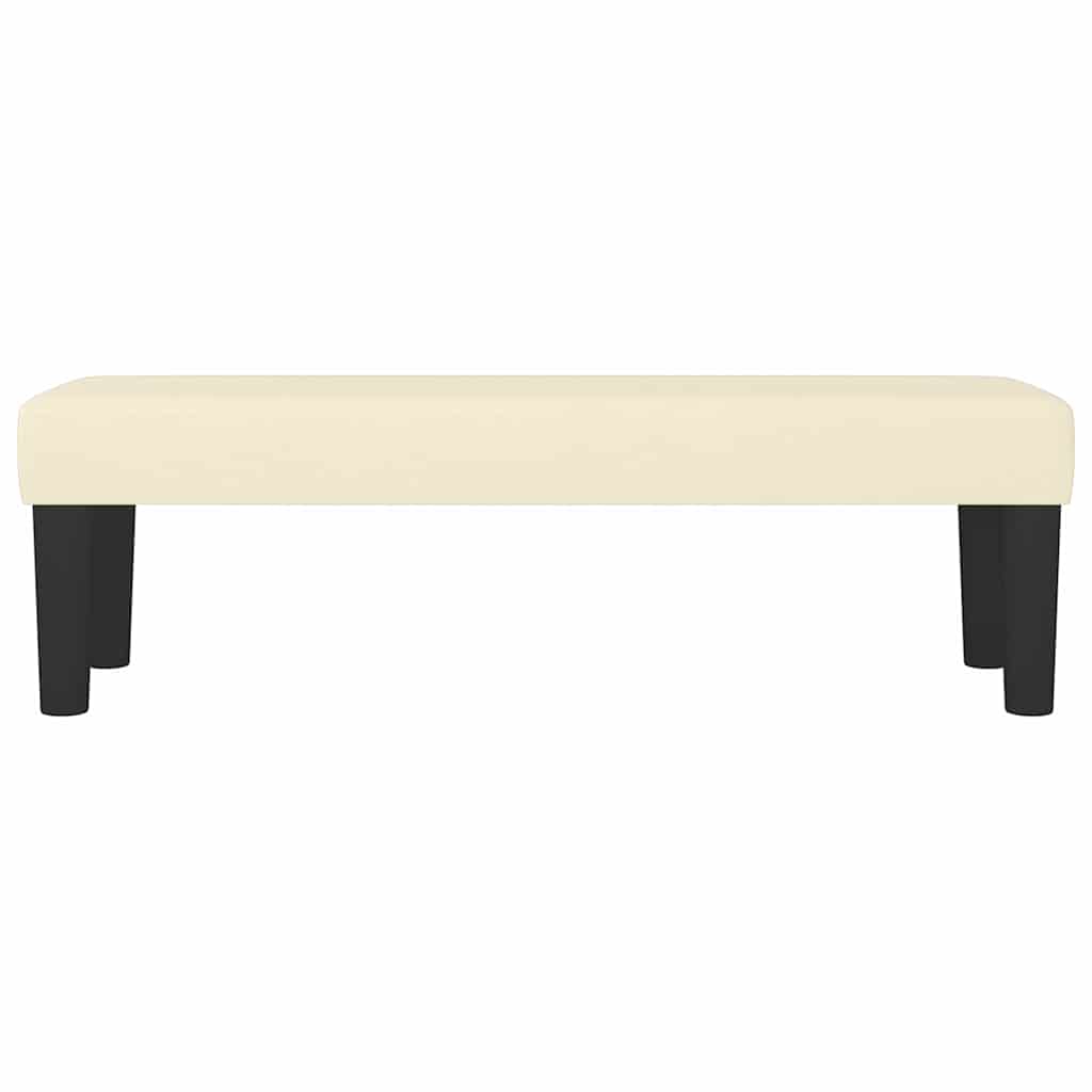 Vidaxl bankje 100x30x30 cm kunstleer crèmekleurig