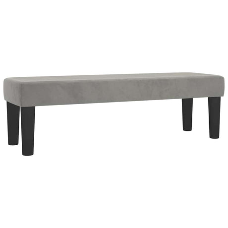 Vidaxl bankje 100x30x30 cm fluweel lichtgrijs