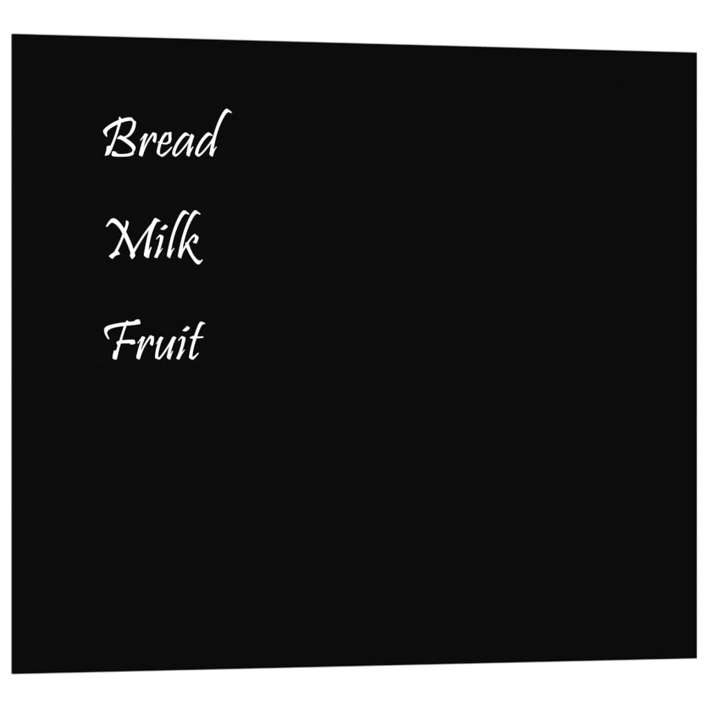 VidaXL Magneetbord voor aan de wand 60x50 cm gehard glas zwart