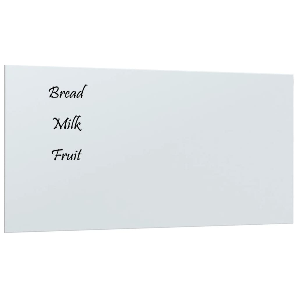 VidaXL Magneetbord voor aan de wand 80x40 cm gehard glas wit