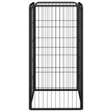 Vidaxl hondenkennel 4 panelen 50 x 100 cm gepoedercoat staal zwart