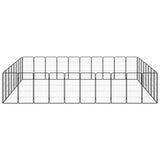 VidaXL Hondenkennel 36 panelen 50 x 100 cm gepoedercoat staal zwart