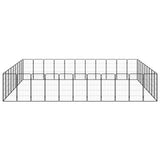 VidaXL Hondenkennel 40 panelen 50 x 100 cm gepoedercoat staal zwart