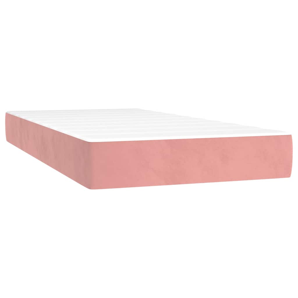 Vidaxl pocketveringmatras medium 80x200x20 cm fluweel roze