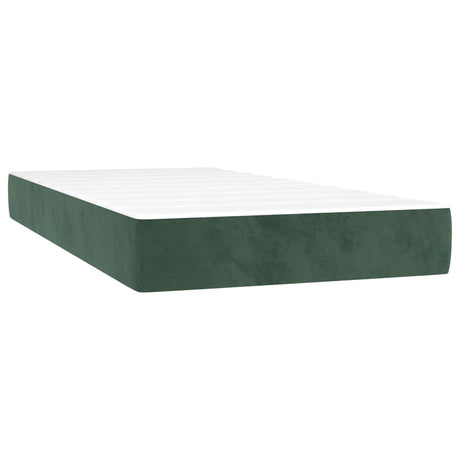 Vidaxl pocketveringmatras medium 90x190x20 cm fluweel donkergroen