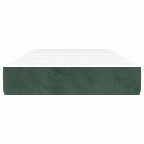Vidaxl pocketveringmatras medium 90x190x20 cm fluweel donkergroen