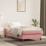 Vidaxl pocketveringmatras medium 90x200x20 cm fluweel roze