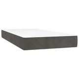 Vidaxl pocketveringmatras medium 100x200x20 cm fluweel donkergrijs