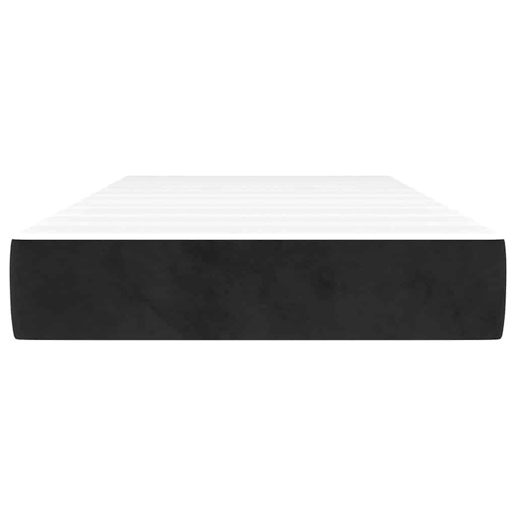 Vidaxl pocketveringmatras medium 100x200x20 cm fluweel zwart