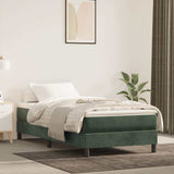 Vidaxl pocketveringmatras medium 100x200x20 cm fluweel donkergroen