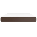 Vidaxl pocketveringmatras medium 140x190x20 cm kunstleer bruin