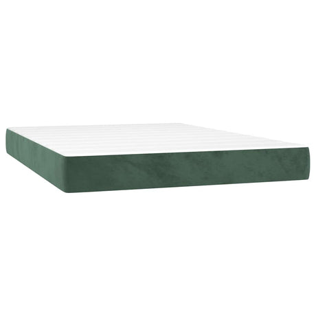 Vidaxl pocketveringmatras medium 140x190x20 cm fluweel donkergroen