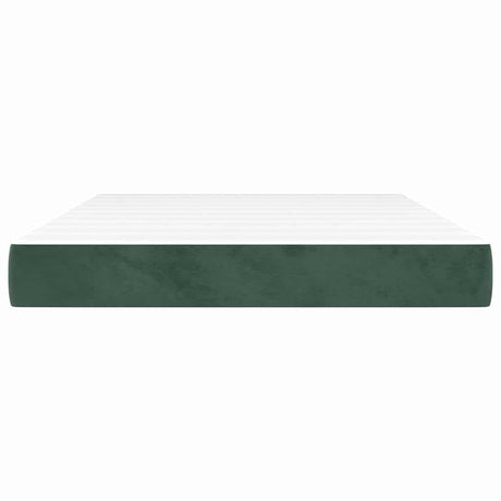Vidaxl pocketveringmatras medium 140x190x20 cm fluweel donkergroen
