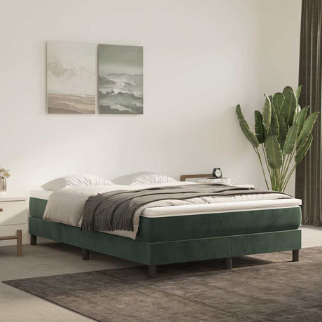Vidaxl pocketveringmatras medium 140x190x20 cm fluweel donkergroen
