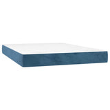 Vidaxl pocketveringmatras medium 140x190x20 cm fluweel donkerblauw