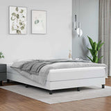 Vidaxl pocketveringmatras medium 140x200x20 cm kunstleer wit