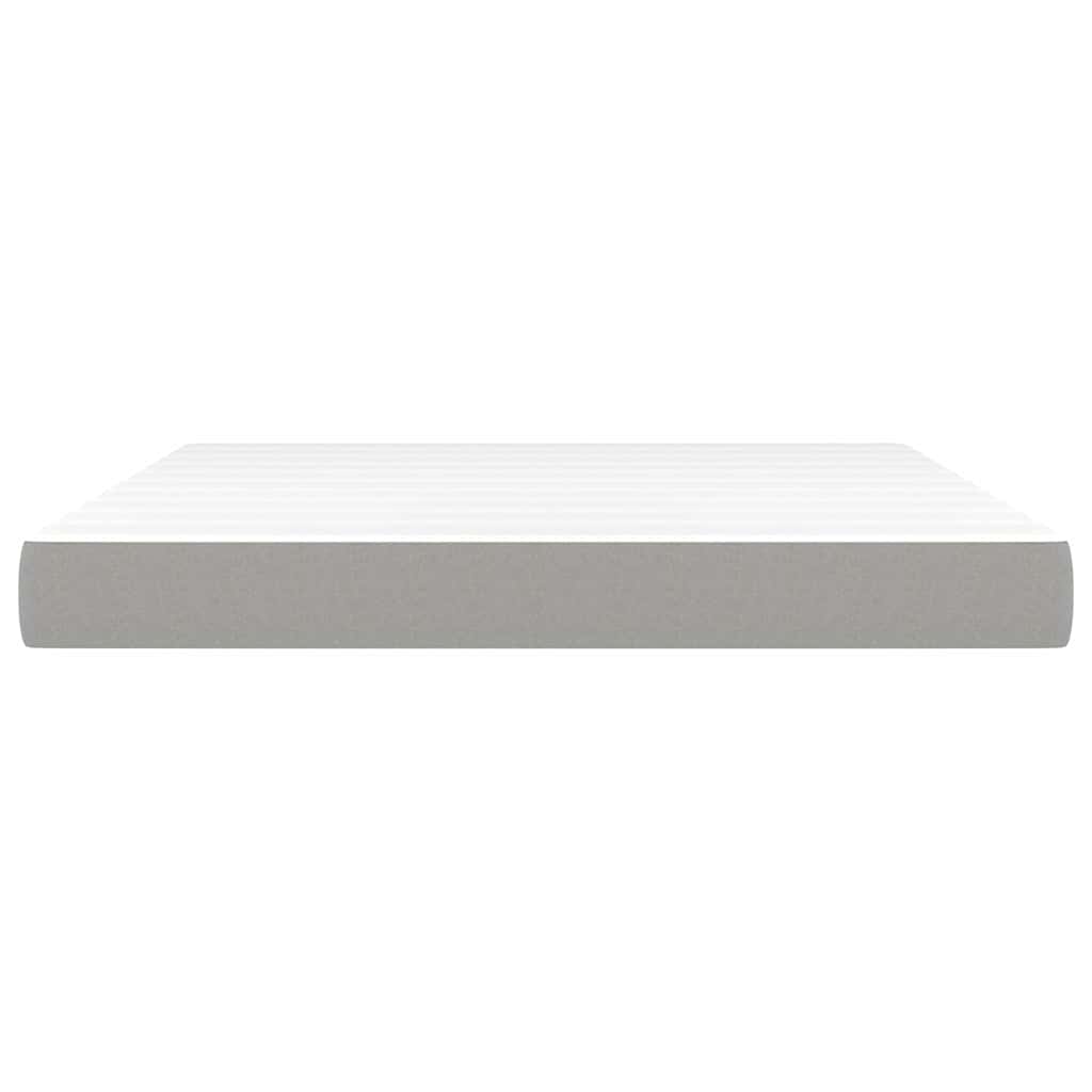 Vidaxl pocketveringmatras medium 160x200x20 cm stof lichtgrijs
