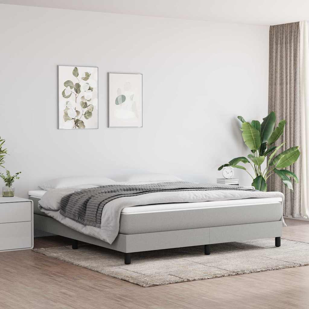 Vidaxl pocketveringmatras medium 160x200x20 cm stof lichtgrijs