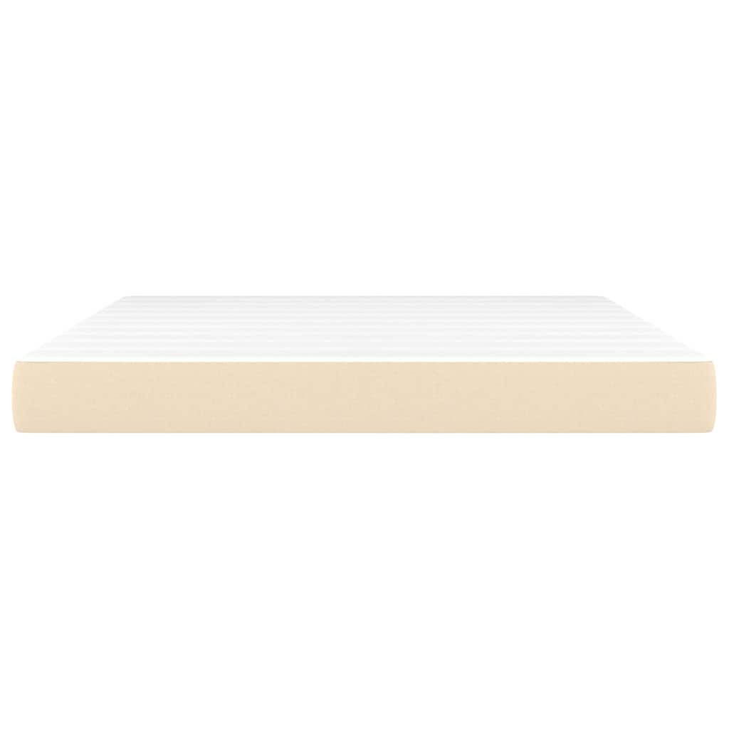Vidaxl pocketveringmatras medium 160x200x20 cm stof crèmekleurig