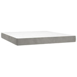 Vidaxl pocketveringmatras medium 160x200x20 cm fluweel lichtgrijs