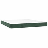 Vidaxl pocketveringmatras medium 160x200x20 cm fluweel donkergroen