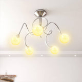 Vidaxl plafondlamp met glasbollen rond 5xg9