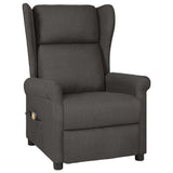 Vidaxl massagestoel stof donkergrijs