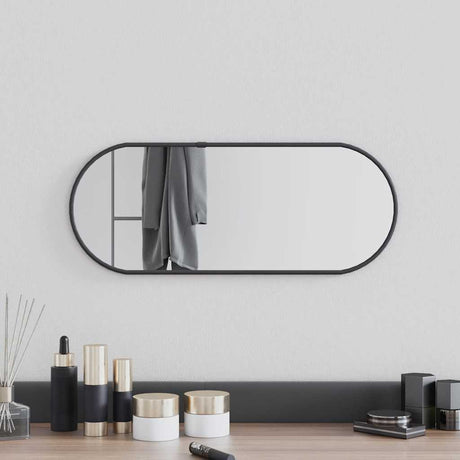 Vidaxl wandspiegel 50x20 cm ovaal zwart